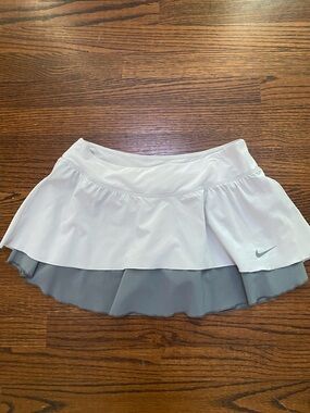 Nike Dri-Fit Double Layer Tennis Pickleball Skirt Grey Size Small